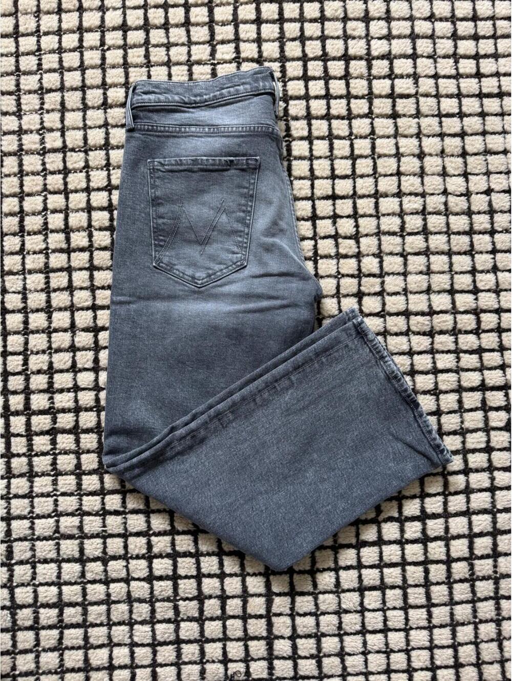 EUC Mother Denim The Bookie Ankle Jeans Grey Let's Ride Size 30